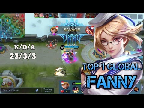 FANNY.EXE | 23 KILLS SAVAGE | GLOBAL TOP 1 FANNY SHOW NO MERCY | MOBILE LEGENDS BANG BANG