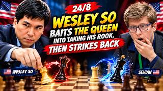 Wesley So Outsmarts Sevian After He Takes the Rook