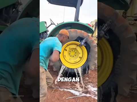 mengapa mengisi ban pakai air #traktor