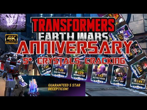 Anniversary Crystals Cracking- Three 5* Cons?- Transformers Earth Wars- TFEW-  4K UHD