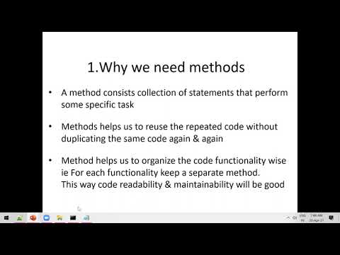 Core Java Live Session 4 Methods