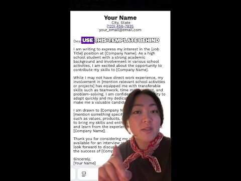 Writing Your First Cover Letter!