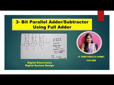 3 Bit Parallel Adder/ Subtractor | Combinational circuit in digital electronics