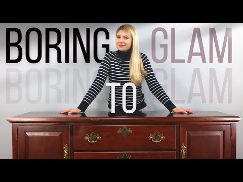 How to gold leaf stencil furniture: A step by step guide.