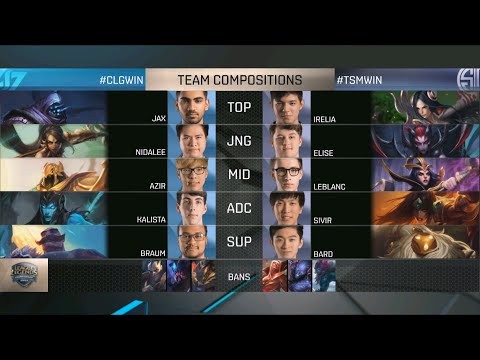 Counter Logic Gaming vs Team Solomid Game 1 D2W5 NA LCS Summer Split 2016 | TSM vs CLG Day 2 Week 5