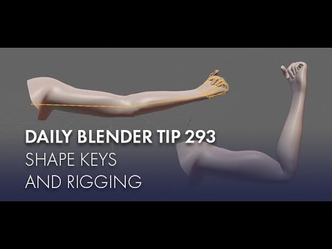 Daily Blender Tip 293 - Shape Keys and Rigging for Muscle Deformations (Blender 2.8)