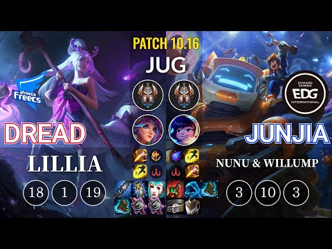 AF Dread Lillia vs EDG JunJia Nunu & Willump Jungle - KR Patch 10.16