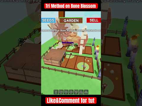 Triceratops Method on Bone Blossom!? Grow A Garden Method #growagarden #roblox #bone #blossom #fyp