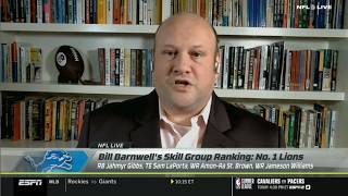 NFL LIVE | Bill Barnwell reveals full Top 5 Skill Groups: 1 Lions, 2 Rams, 3 Bengals, 4 Falcons,...