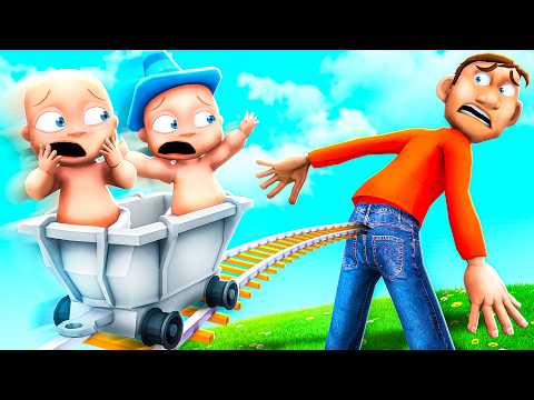 Cart Riding into my DADDY in Roblox!