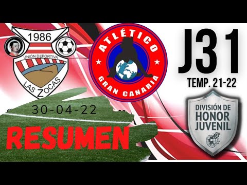 🤕UD. Las Zocas vs Atco. Gran Canaria. Juvenil División de Honor (RESUMEN). 30-04-22