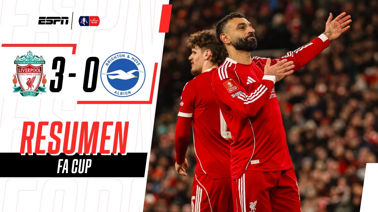 SALAH SENTENCIÓ LA GOLEADA DEL LIVERPOOL Y EL PASAJE A OCTAVOS | Liverpool 3-0 Brighton | RESUMEN