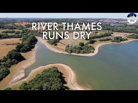 UK River Thames shrunk in record high temperature, amid drought fears and global warming