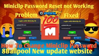 8 Ball Pool - Pure miniclip password change method 🔥 Gmail & FB linked not possible 💔 | 100% / Trick