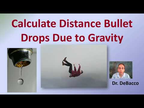 Calculate Distance Bullet Drops Due to Gravity