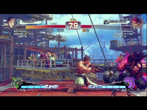 SSF4 AE Endless Battle - WH Psycho (Ryu) Vs RoyalPhlush (Evil Ryu)