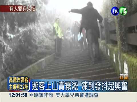 寒流急凍! 太平山霧淞銀白閃耀