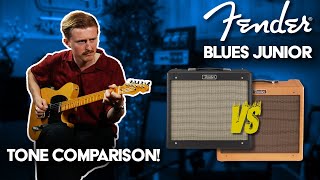 Video thumbnail for TONE COMPARISON: Fender Blues Junior Tweed vs Black! by GAK
