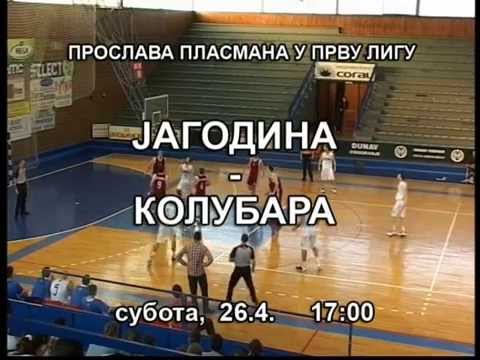 Najava proslave titule,OKK JAGODINA - KK KOLUBARA Lazarevac 26.4.2014.