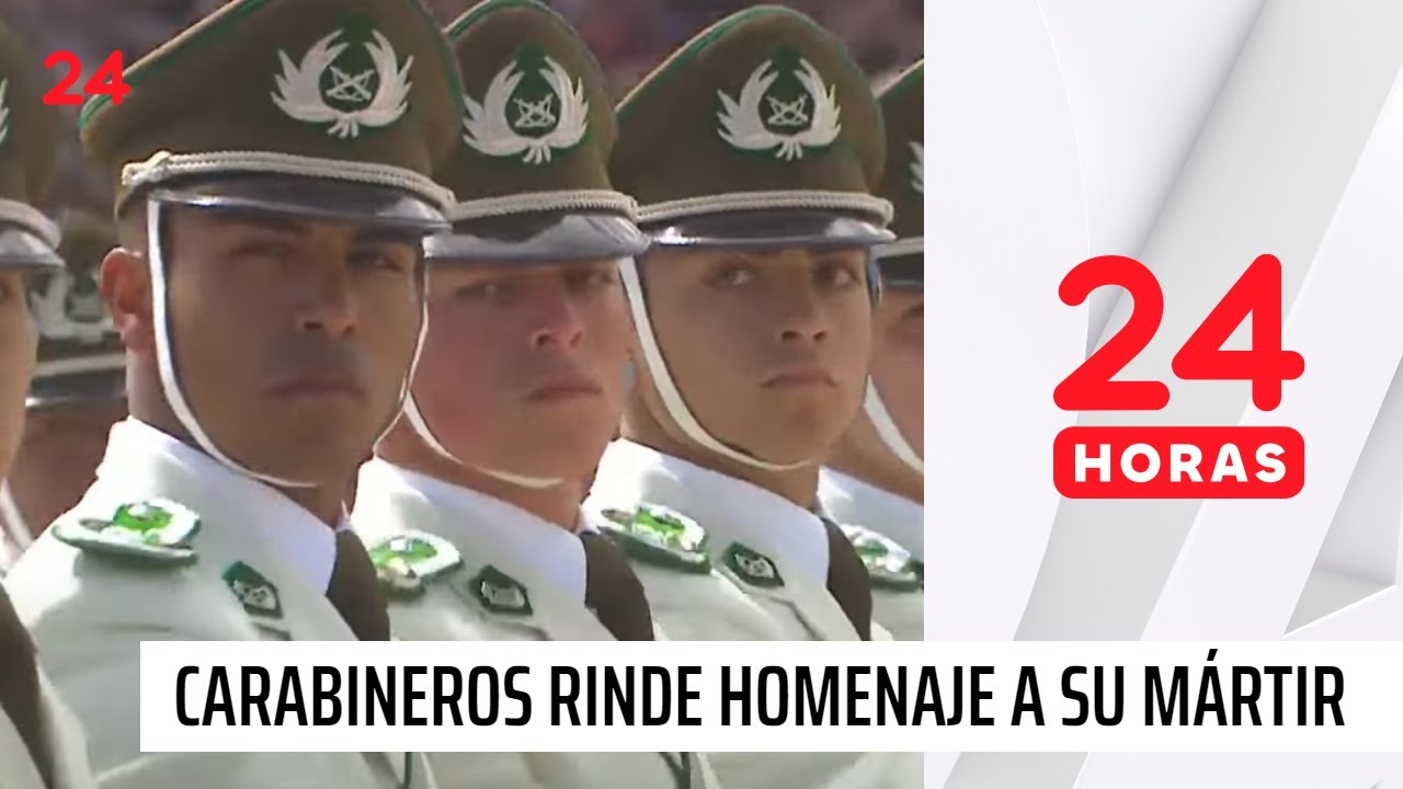 Carabineros rinde homenaje a su mártir, el mayor Emanuel Sánchez durante la Parada Militar 2024