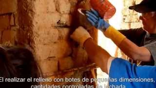 preview picture of video 'consolidacion muro de adobe mediante la inyección de lechada de cal'