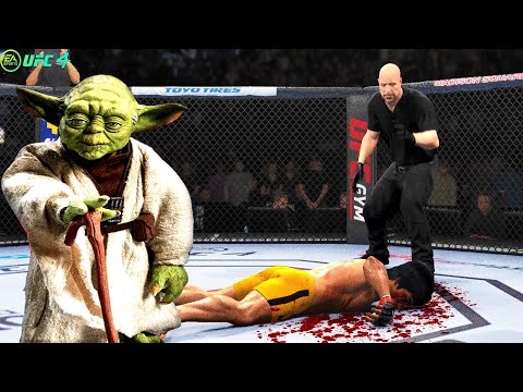 UFC4 | Bruce Lee vs. Master Yoda (EA Sports UFC 4) mma,ko