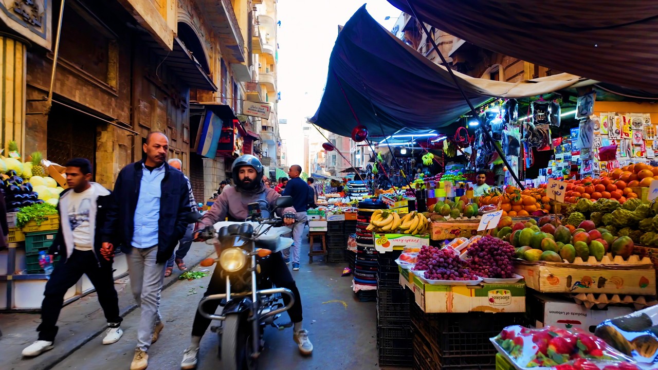 Immersive street-level walking tour through Cairo Zamalek, Egypt, showcasing authentic urban landscapes, local architecture, and the vibrant atmosphere of the city's neighborhoods