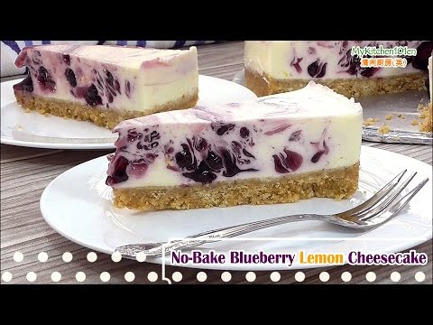 Watch Video: No-Bake Blueberry Lemon Cheesecake | MyKitchen101en