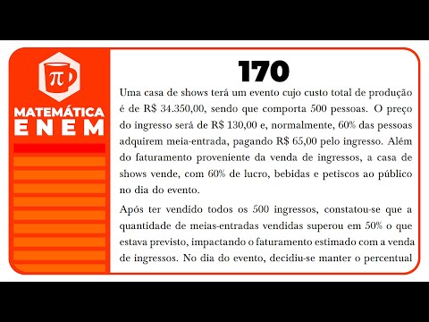 Question 170 | Mathematics ENEM 2024 Yellow Test 📃 A concert hall