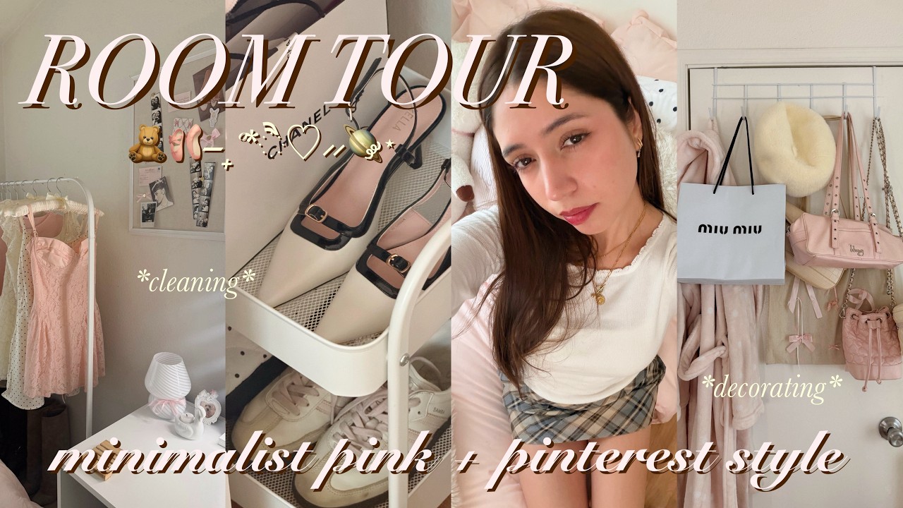updated *ROOM TOUR ౨ৎ˚₊🩰 minimalistic + pinterest inspired