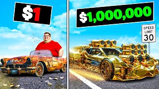 $1 to $1,000,000 Uber Car In GTA 5!