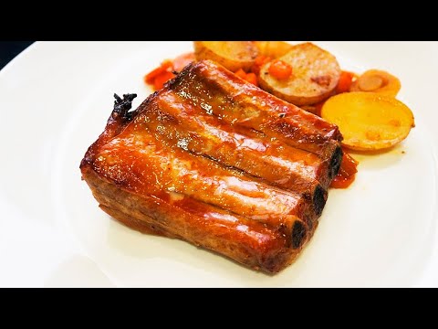 Costillas al horno con miel