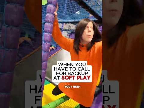 Time to call Soft Play Security👮‍♂️😉#mum #softplay #ytshorts #halfterm #family 🥳