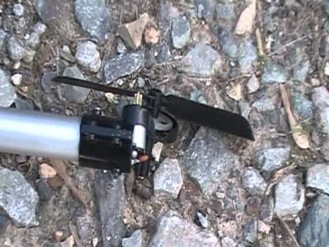 RC helicopter crash.
