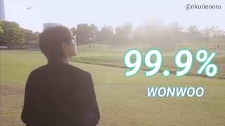 Download lagu 99.9% / WONWOO Solo【SEVENTEEN FMV 日本語字幕】 mp3