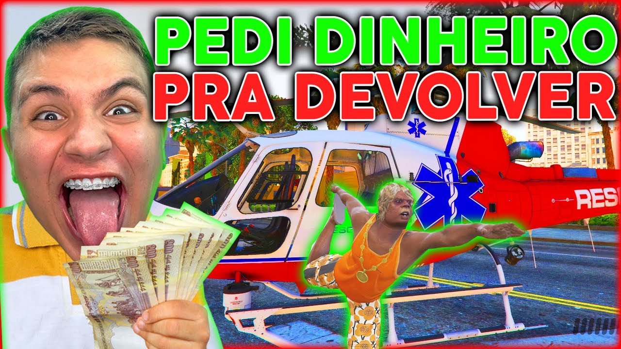 STEAL THE HELICOPTER FROM THE HOSPITAL in GTA RP 😂 (Paulinho the CRAZY)