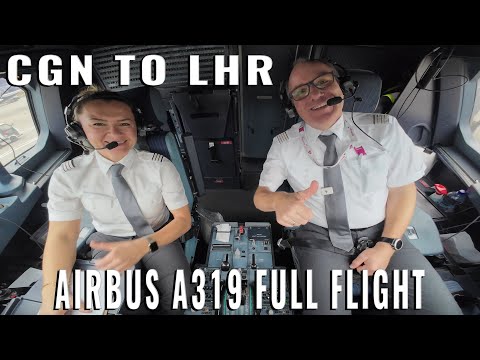 TO LONDON 🇬🇧 (LHR) FROM COLOGNE 🇩🇪 (CGN)! IN THE REAL AIRBUS COCKPIT! | 6 cameras! | 4k quality