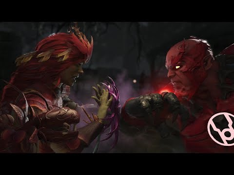 Injustice 2 : Poison Ivy Vs Atrocitus - All Intro/Outros, Clash Dialogues, Super Moves