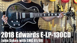 Video thumbnail for ESP Edwards E-LP-130CD John Sykes Les Paul with EMG pickups and less chrome by George V Guitars