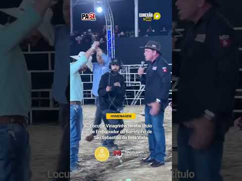 Locutor Vinagrinho recebe título de Embaixador do Barretinho de São Sebastião da Bela Vista.
