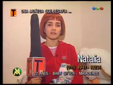 Natalia Oreiro . en Videomach .Sketch "TV Mamerta" 1999