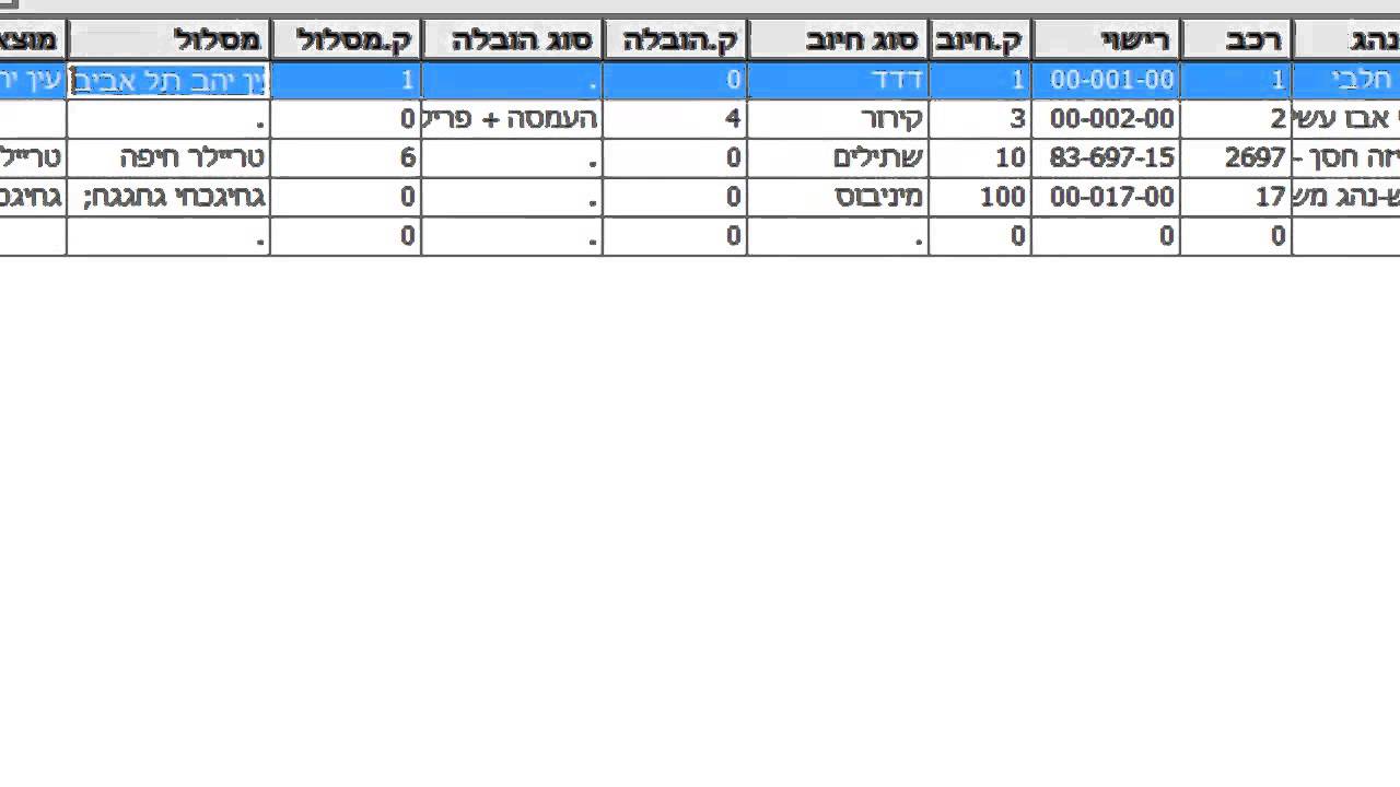 תוכנת איתם - עדכון תנועות דינמי