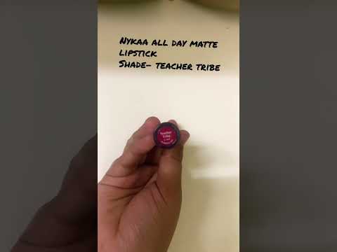 Nykaa lipstick shade teacher tribe #makeupreview #makeup #nykaa #nykaahaul #nykaalipstick #lipstick