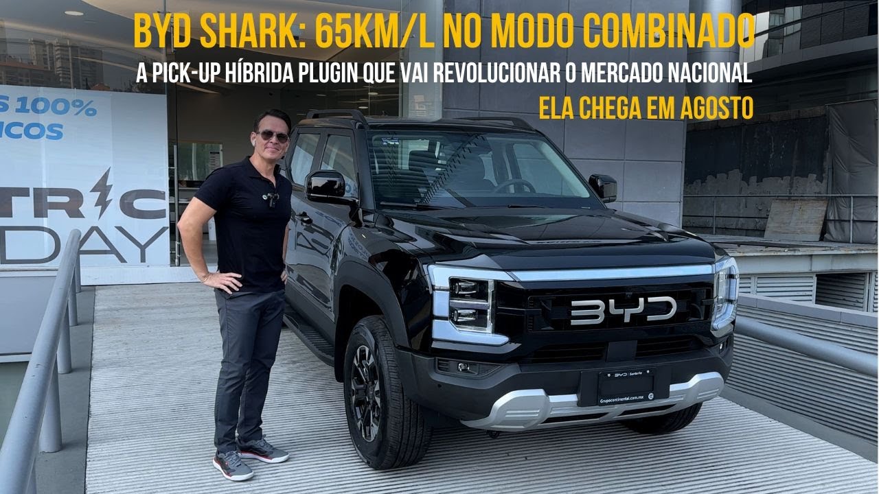 BYD Shark: 65 KM/L no modo combinado. A pick-up híbrida plugin que vai revolucionar o nosso mercado