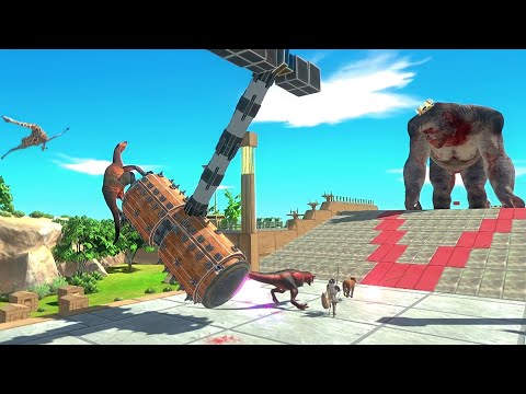 Passage of all units of traps and giant hammer with the gorilla - Animal Revolt Battle Simulator 😱