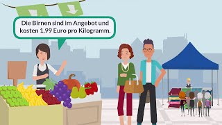 Einkaufen im Supermarkt & auf dem Markt | Deutsch lernen