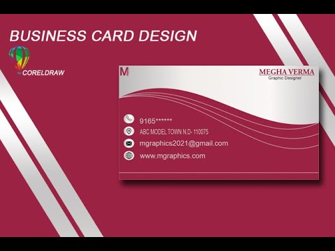 How to make Professional Business Card in CorelDRAW |  visiting card design | CorelDRAW Tutorial