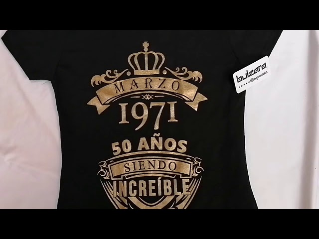 Vídeo relacionado con Camiseta Personalizada Cumpleaños Edición Limitada (L, negra)