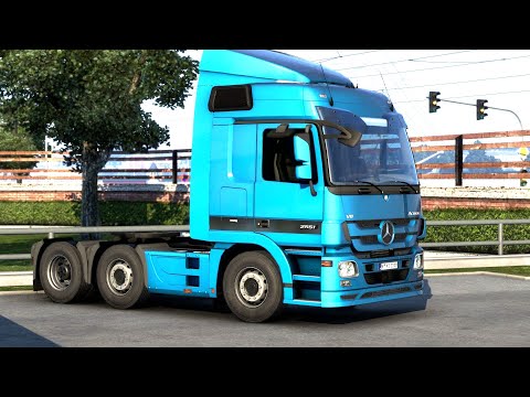 ETS 2 - Mercedes Actros Transporting a Driller from Szczecin to Berlin