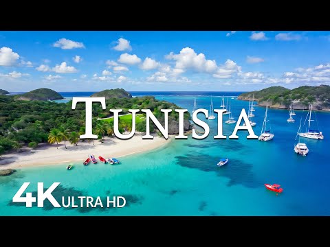 FLYING OVER TUNISIA (4K UHD) – Soothing Music Along With Beautiful Nature Video - 4K Video UHD #3